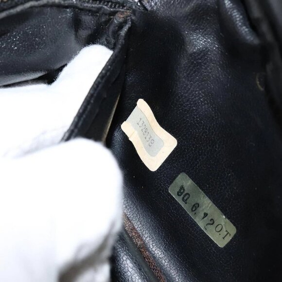 CHANEL Matelasse Vanity Pouch Lamb Skin Black Gold CC Auth - Picture 10 of 16